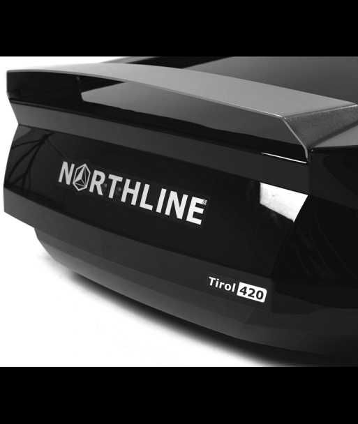 Efektowny design, solidny box dachowy Northline Tirol 420,czarny metal