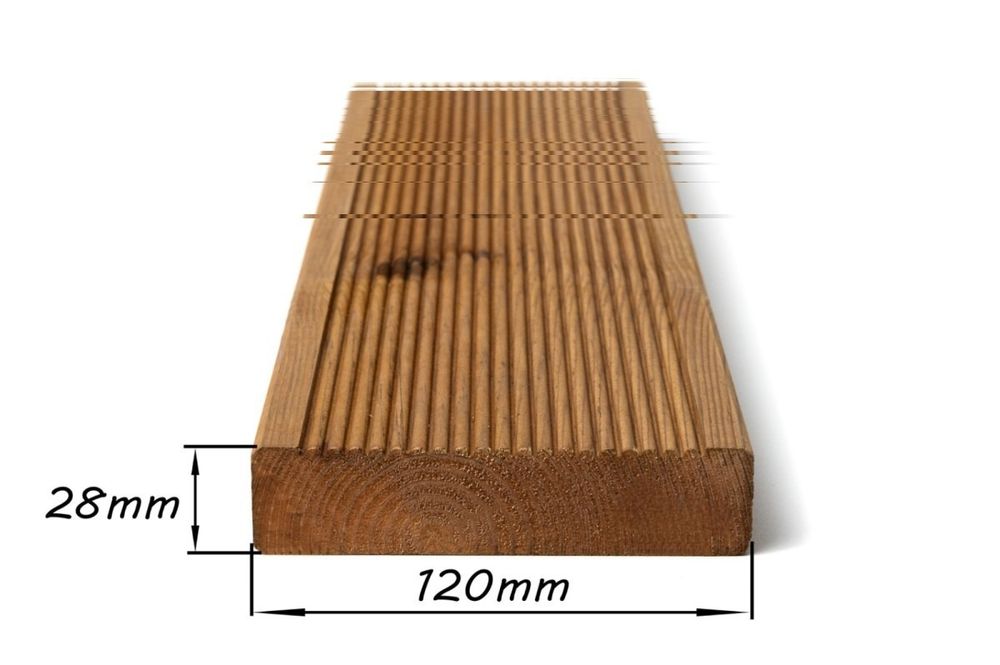 Deska tarasowa sosnowa impregnowana  malowana