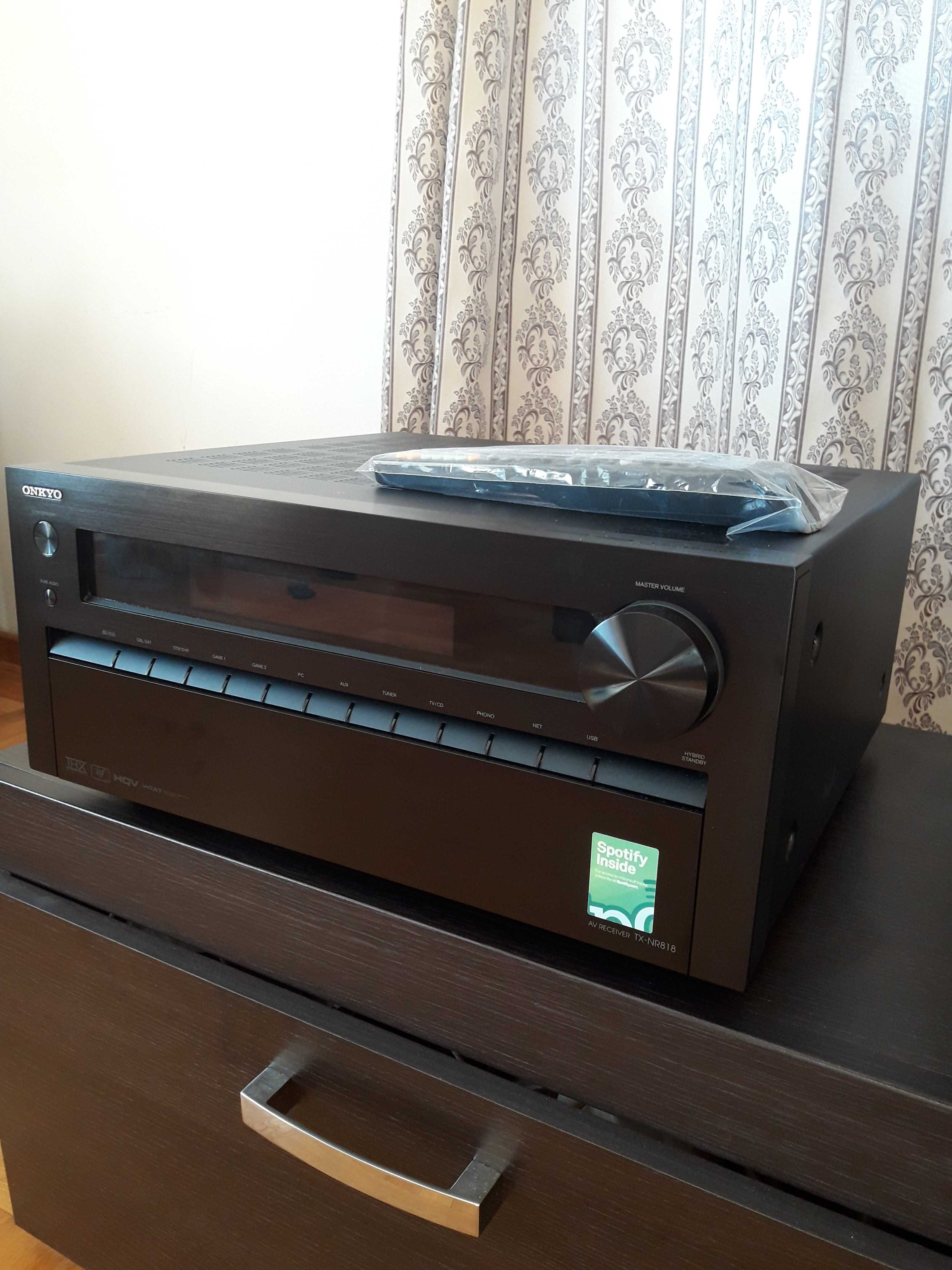 Onkyo TX-NR818 Amplituner AV stan idealny. Po wyjęciu z kartonu.