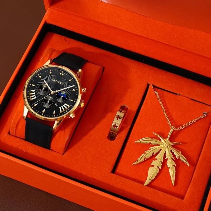 Zegarek męski kwarcowy czarny idealny na prezent