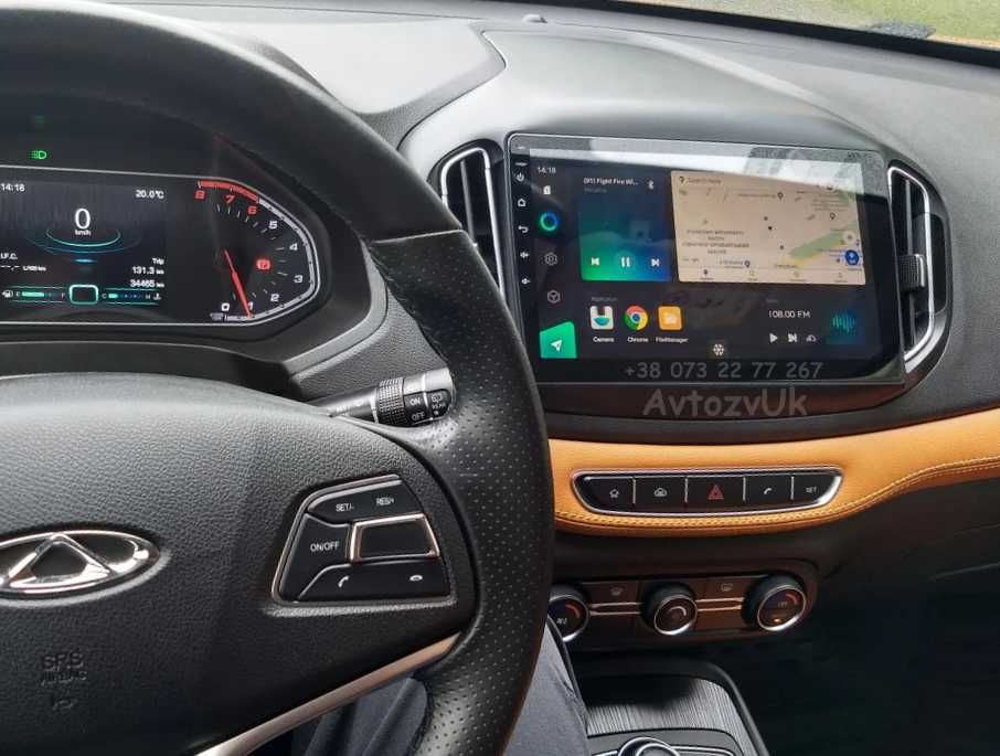 Магнитола TIGGO 5 Chery Тигго 7 GPS USB 2 дин Tesla CarPlay Android 14