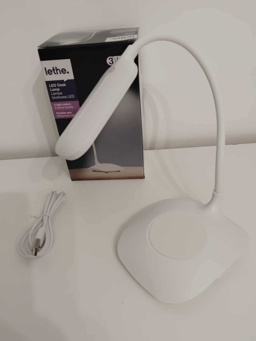 Lampa biurkowa LED 3 barwy światła biała LETHE
