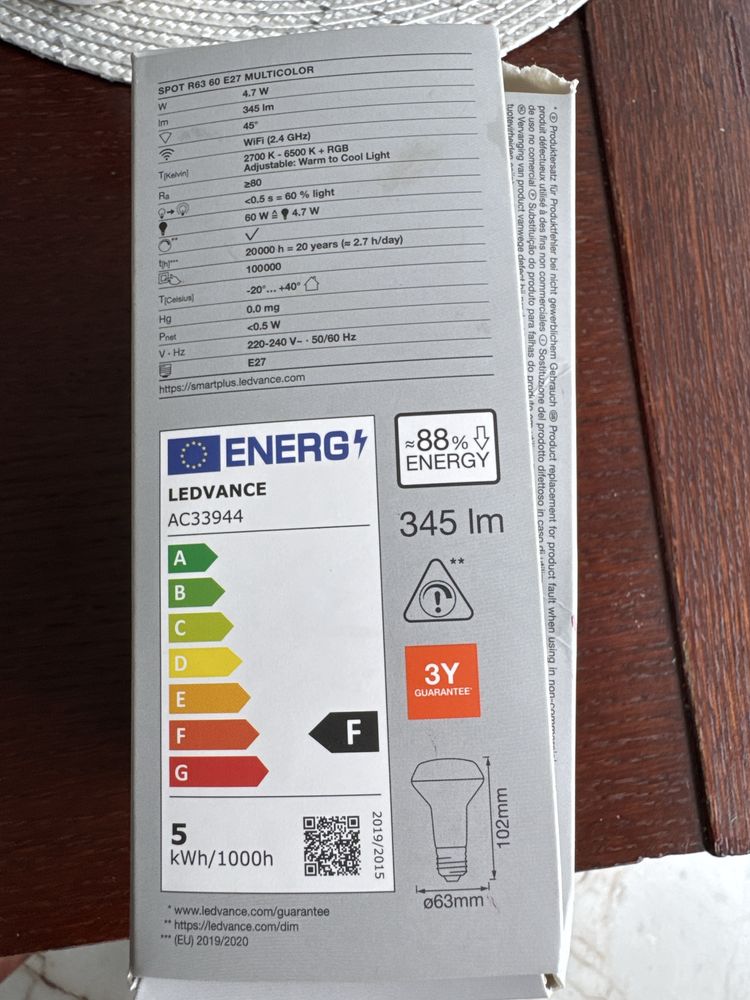 Żarówki  smart ledvance migotające 2 szt