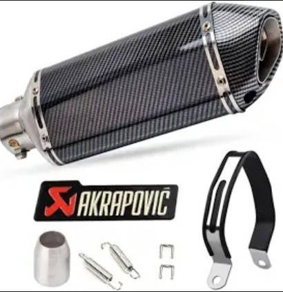 Прямоточний мотоглушник прямоток діаметр 38/51 мм Akrapovic модель Car