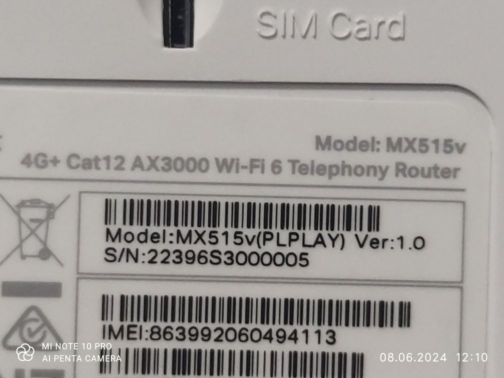 4G+/5G Wi-Fi 6 роутер Tp link MX515v/Nx510v AX3000 Подарунок лайф, вод