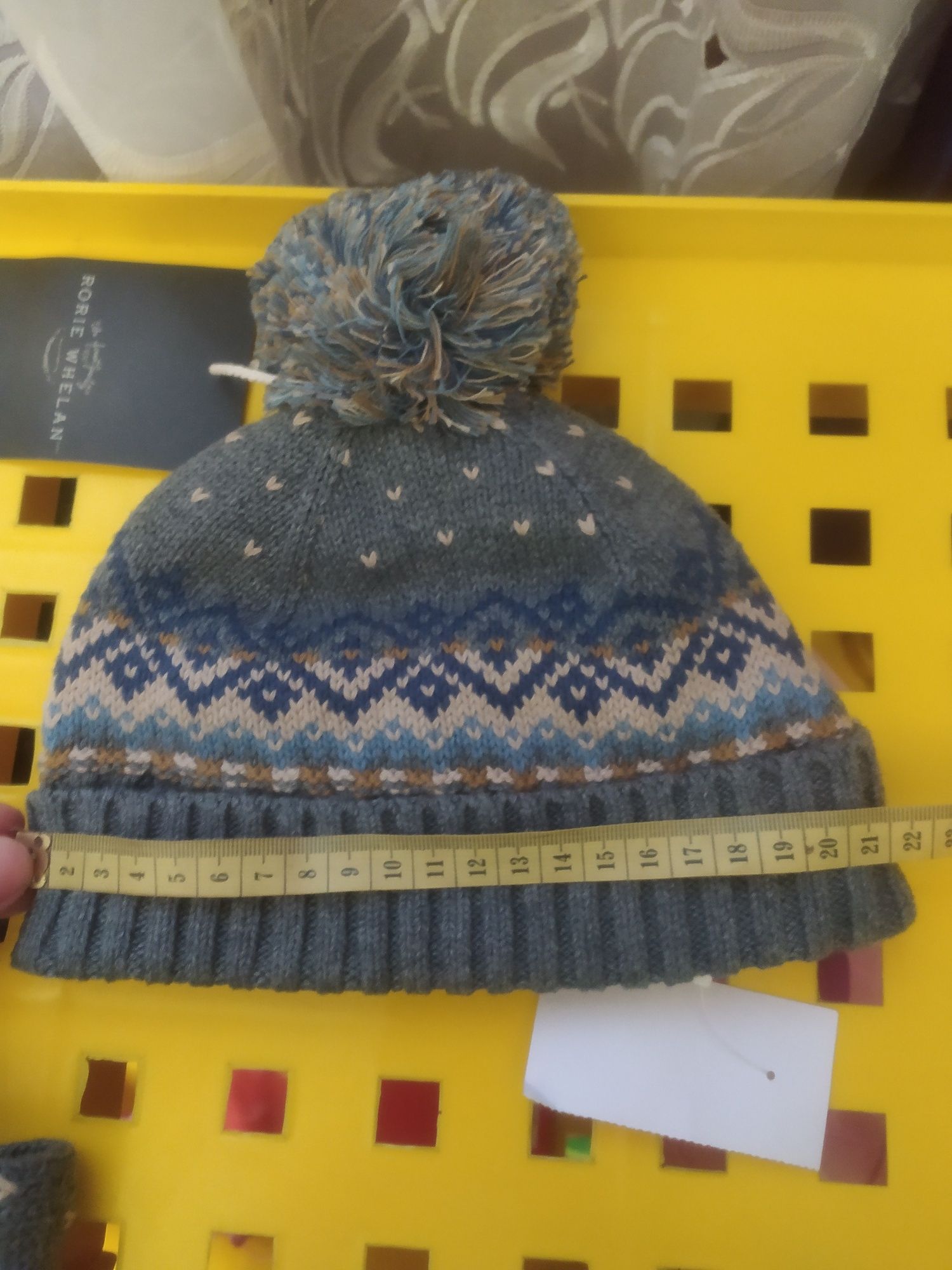 Новий теплий набір шапка+шарф для хлопчика 1-2 роки