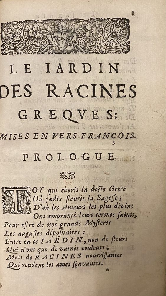 Антикварна книга 1682 «Les Jardins des Racines Grecques»