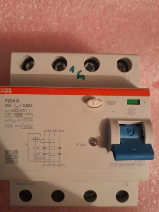 Wyłącznik różnicowo prądowy  typ B