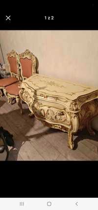 Komoda i krzesla barok rokoko