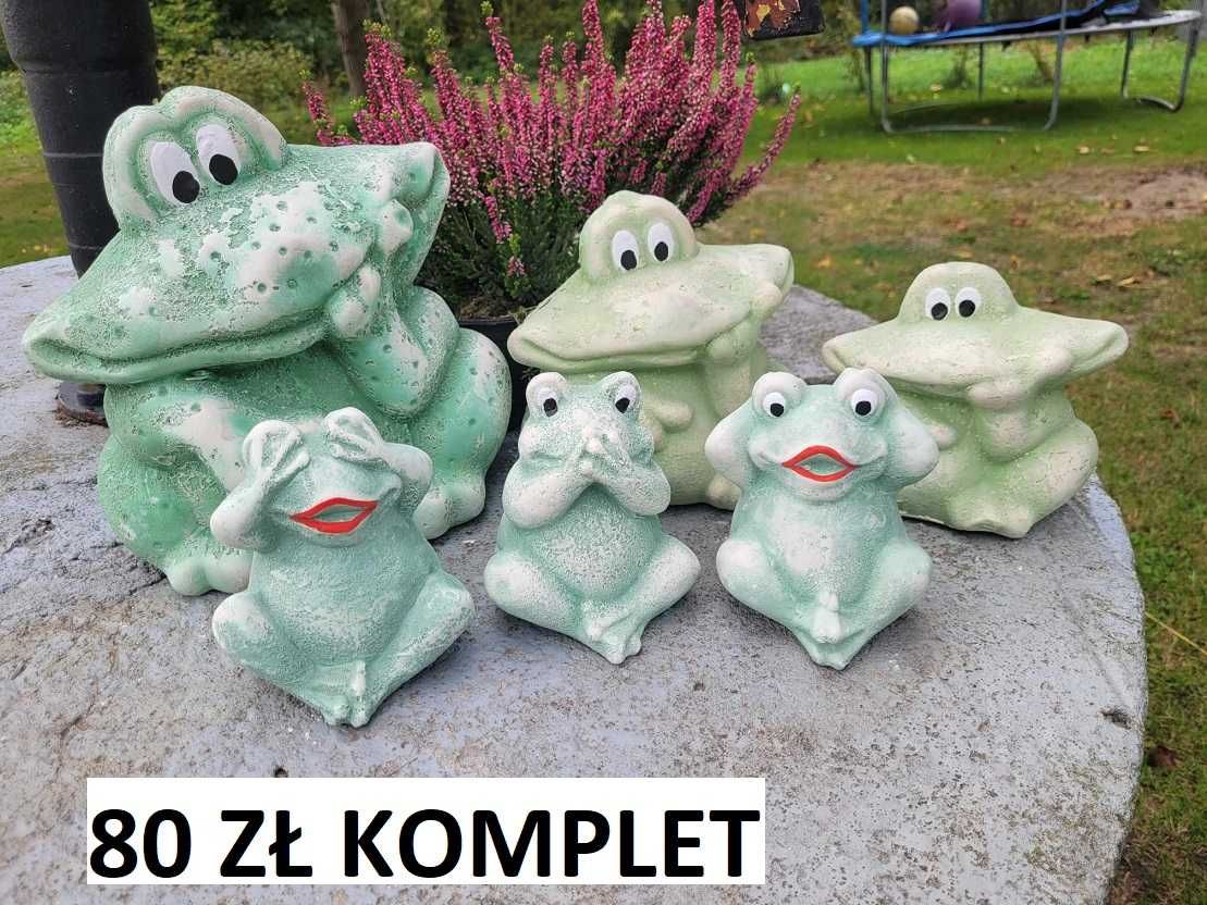 kolekcja figurek dekoracja ogród żaba kret jeż gipsowy ozdoba ogrodowa
