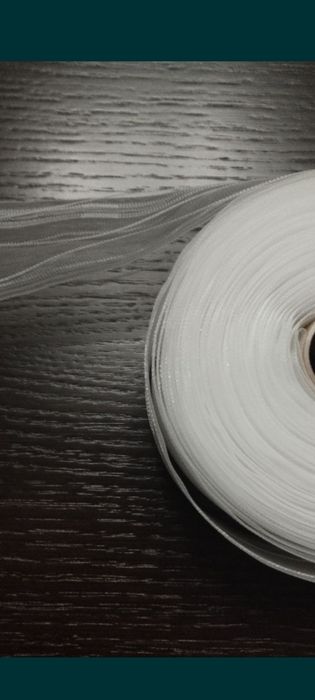 Taśma do firan i zasłon 1 zakładka szer 7 cm 2:1 Rolka 14 metrów.