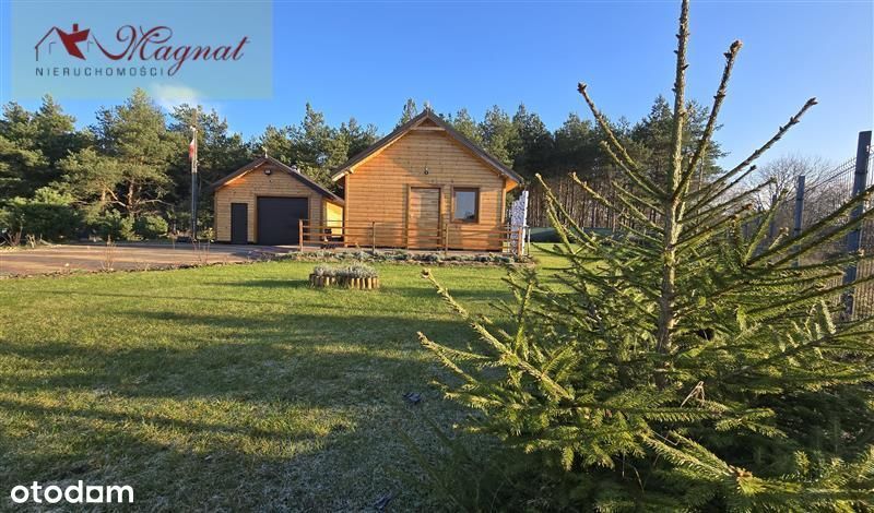 Atrakcyjny dom drewniany całoroczny na dużej dział