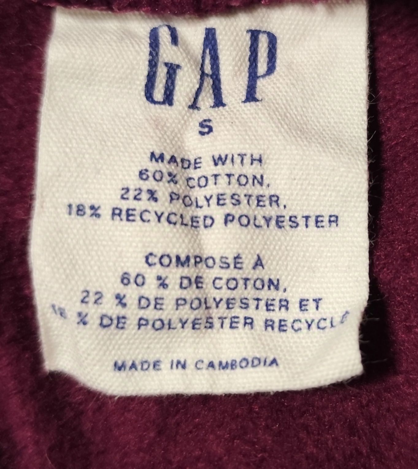 Bluza Gap 164-170 cieplutka ideał śliwkowa oryginał