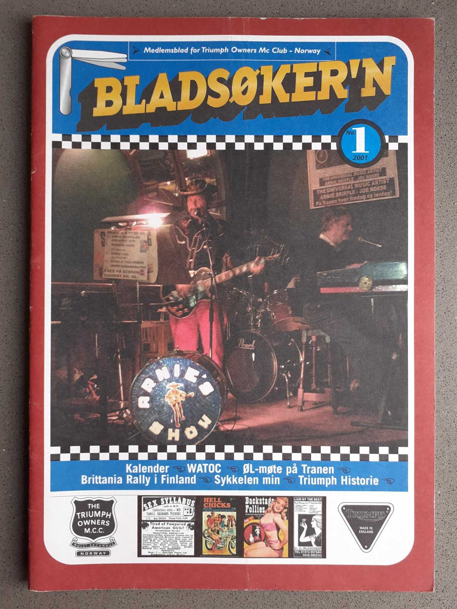 Revistas Antigas Bladsoker'n (Moto Clube Triumph Noruega)