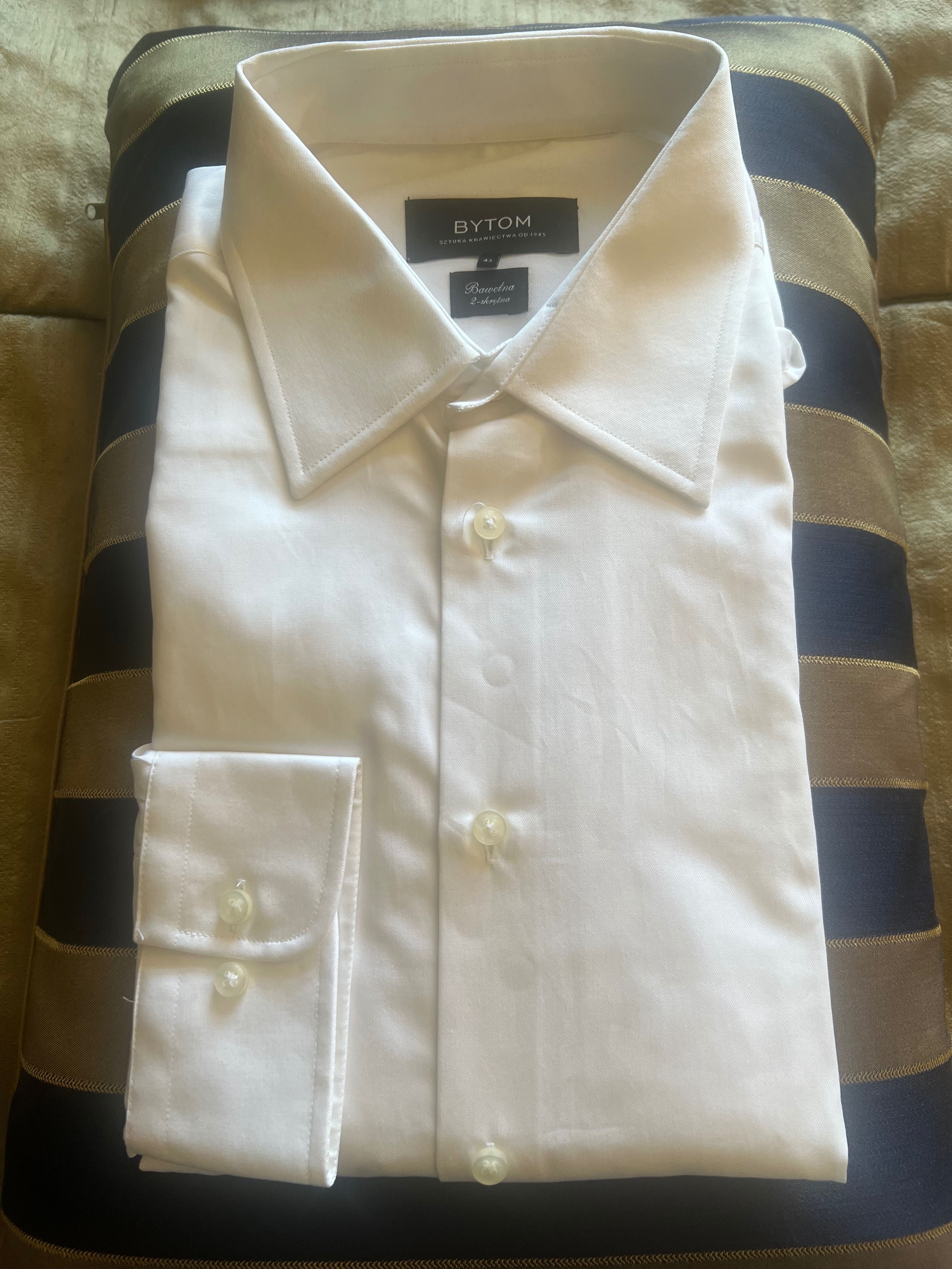 Biała koszula męska  firmy Bytom rozm. 43