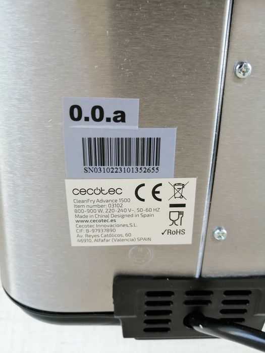 Frytkownica Cecotec CLEANFRY ADVANCE 1500