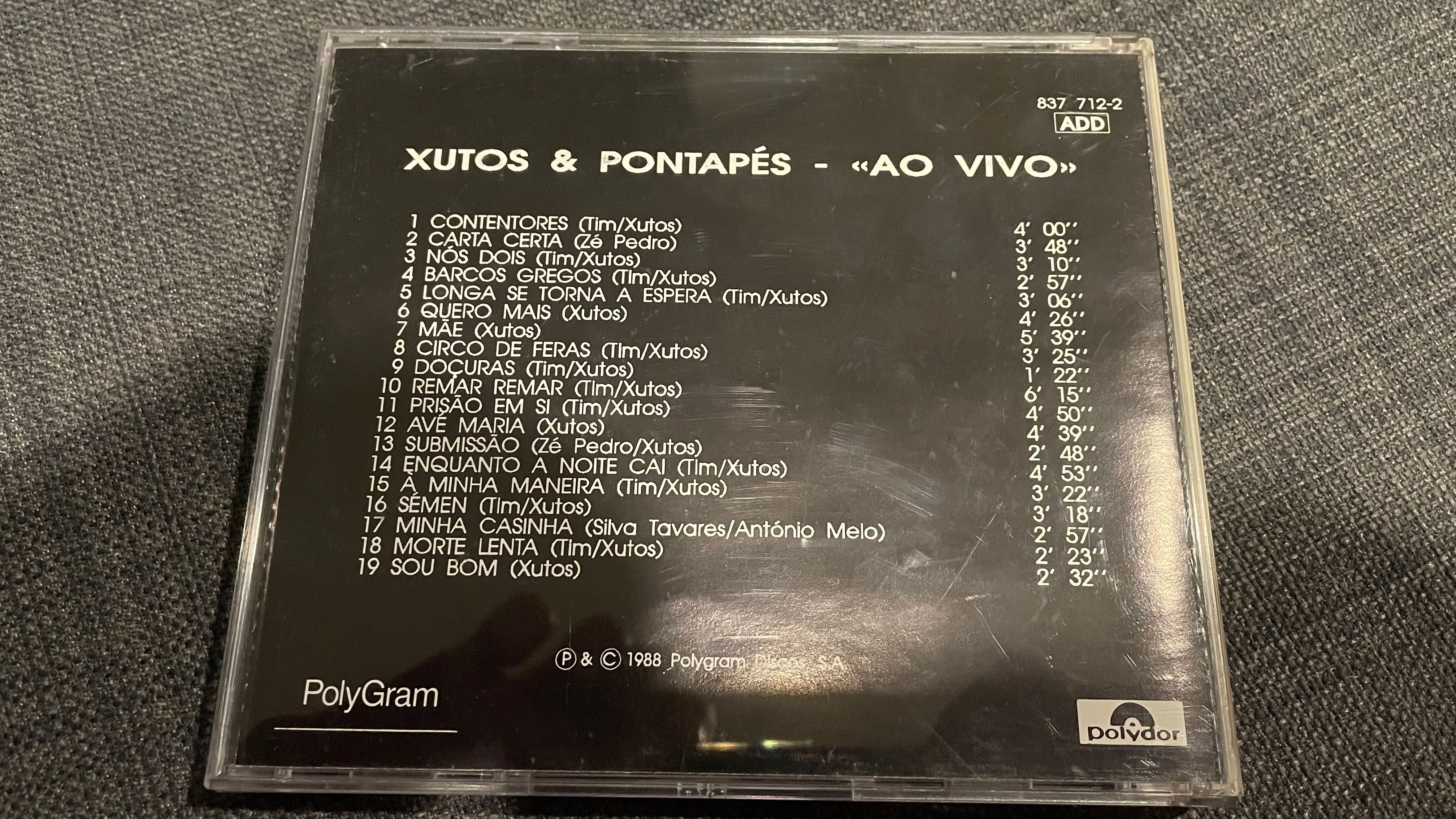Xutos & Pontapés ‎– Ao Vivo - cd