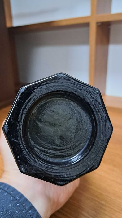 Zabytkowa butelka apteczna zielone szkło, 29 cm (298)