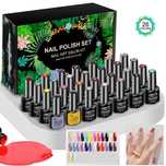 conjunto de 26vernizes+top coat+base=28vernizes