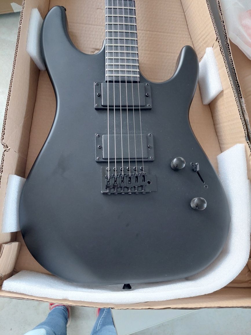 Gitara elektryczna Harley Benton HWY-25BKS czarna matowa