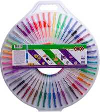 Мега величезний набiр гелевих кольорових ручок Zibi kids line50шт.