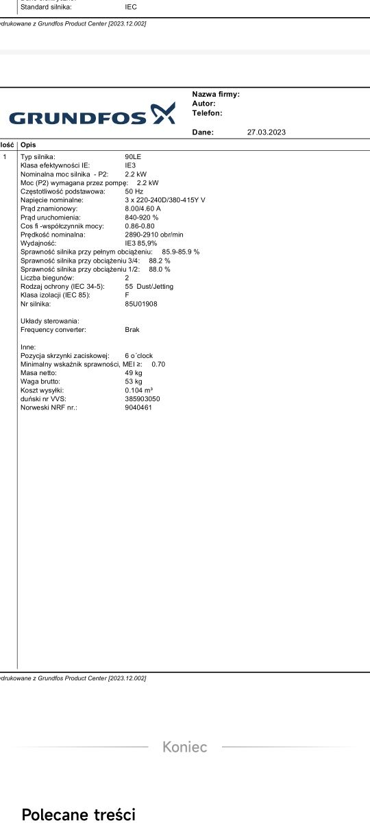 Pompa wielostopniowa groundfos cr10-5 A A A