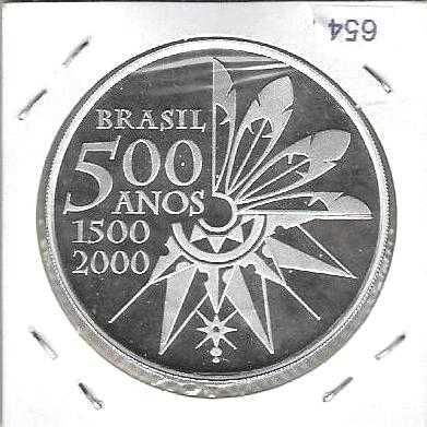 Brasil -  - 5 Reais - 2000 - - Descoberta do Brasil - - Moeda de Prata
