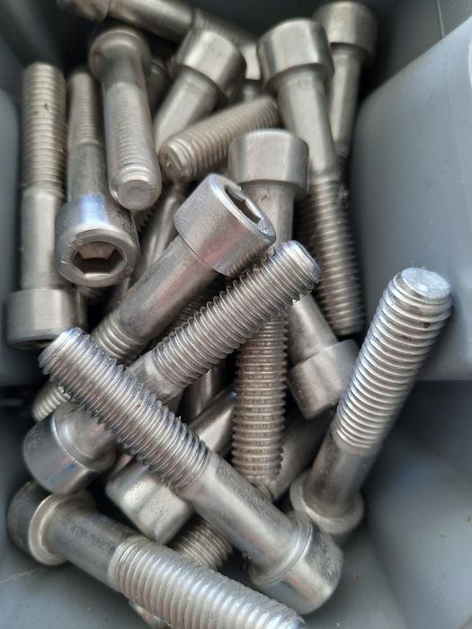 Lote parafusos cabeça cilíndrica sextavado interior,  inox A2