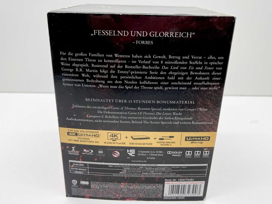 Gra o tron / Game of Thrones Sezony 1-8 4K Ultra HD Blu-ray ENG, DEU
