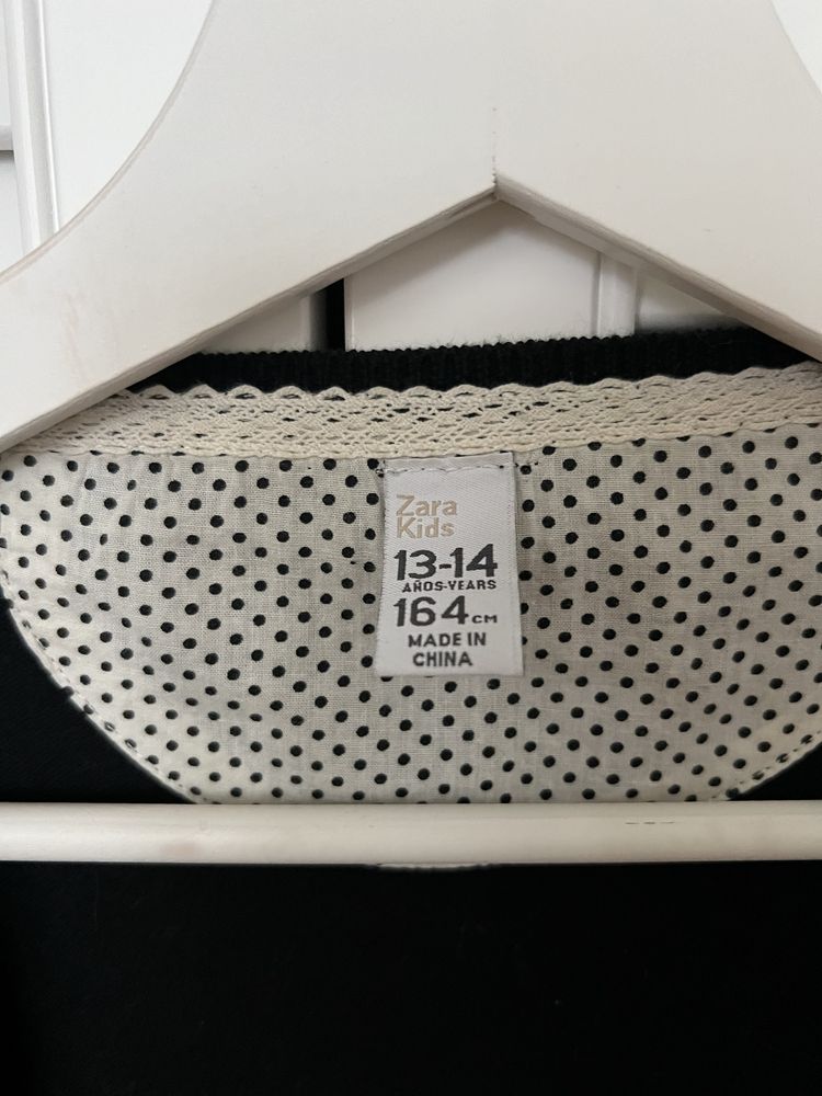 Sweter czarny kardigan zara kids 13-14 lat 164 cm na guziczki bawełna