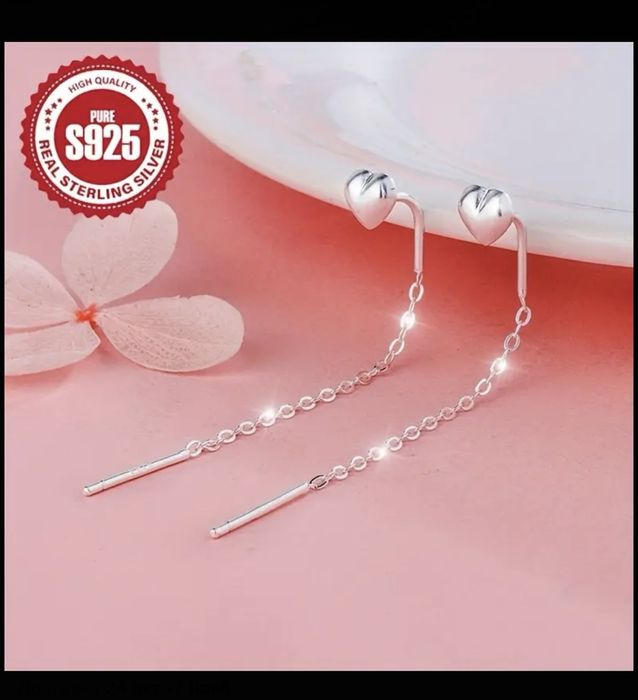 Сережки-протяжки зі срібла 925 проби