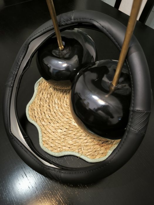 Capa Volante Carro Pele Preto