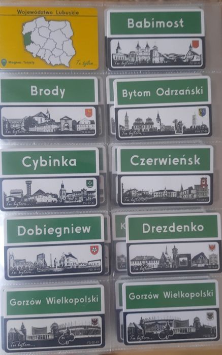 Magnes turysty województwo Lubuskie 47sztuk