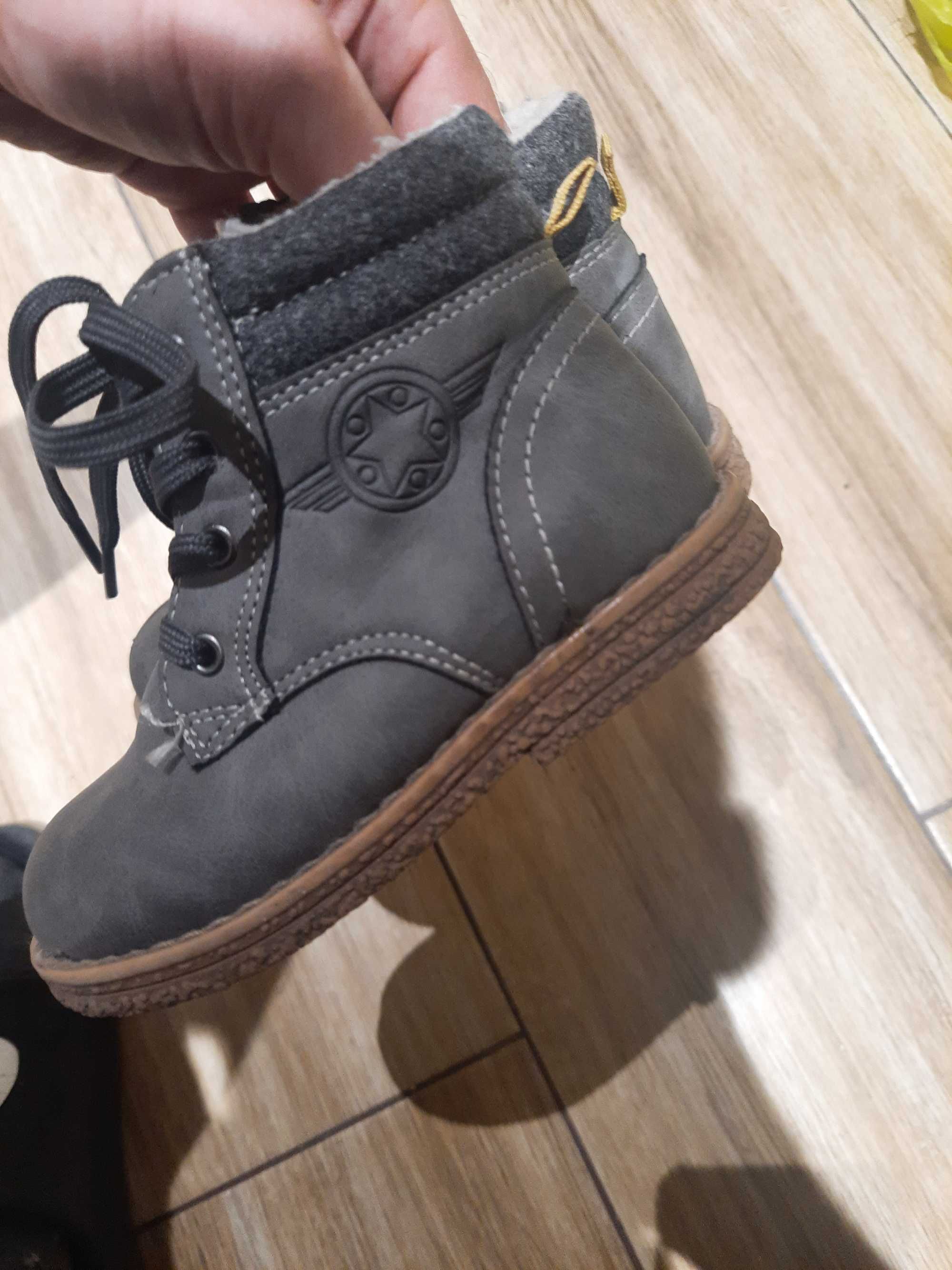 buty kozaczki na zimę ocieplane dla dzieci bobbi shoes 23 dla chłopca