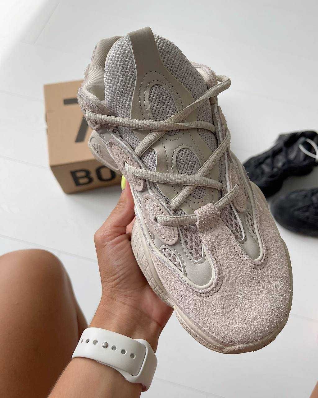 Кроссовки Adidas Yeezy 500 Blush Black / Адидас Изи 500 беж 37 38 39