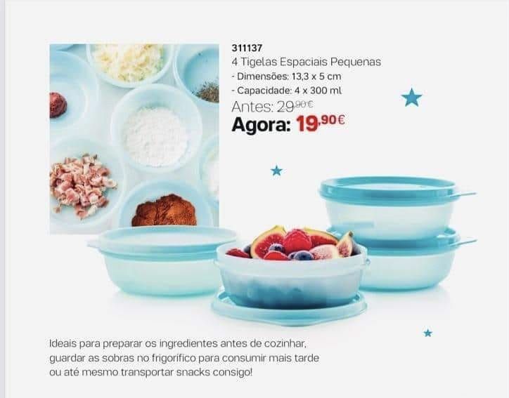Conjunto de espaciais 300 ml - tupperware