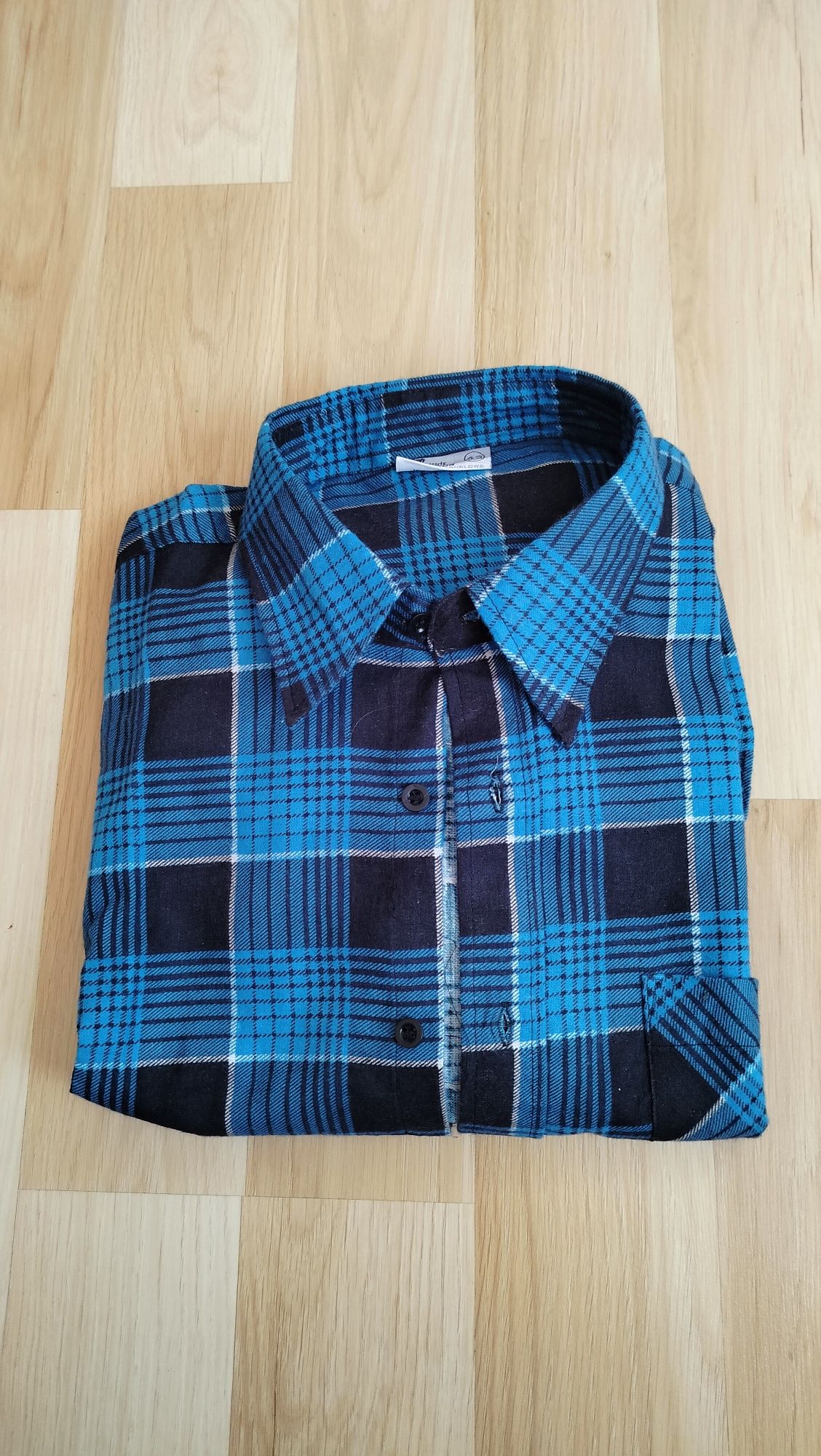 Koszula flanelowa męska Nowa rozmiar 42 kolor niebieski