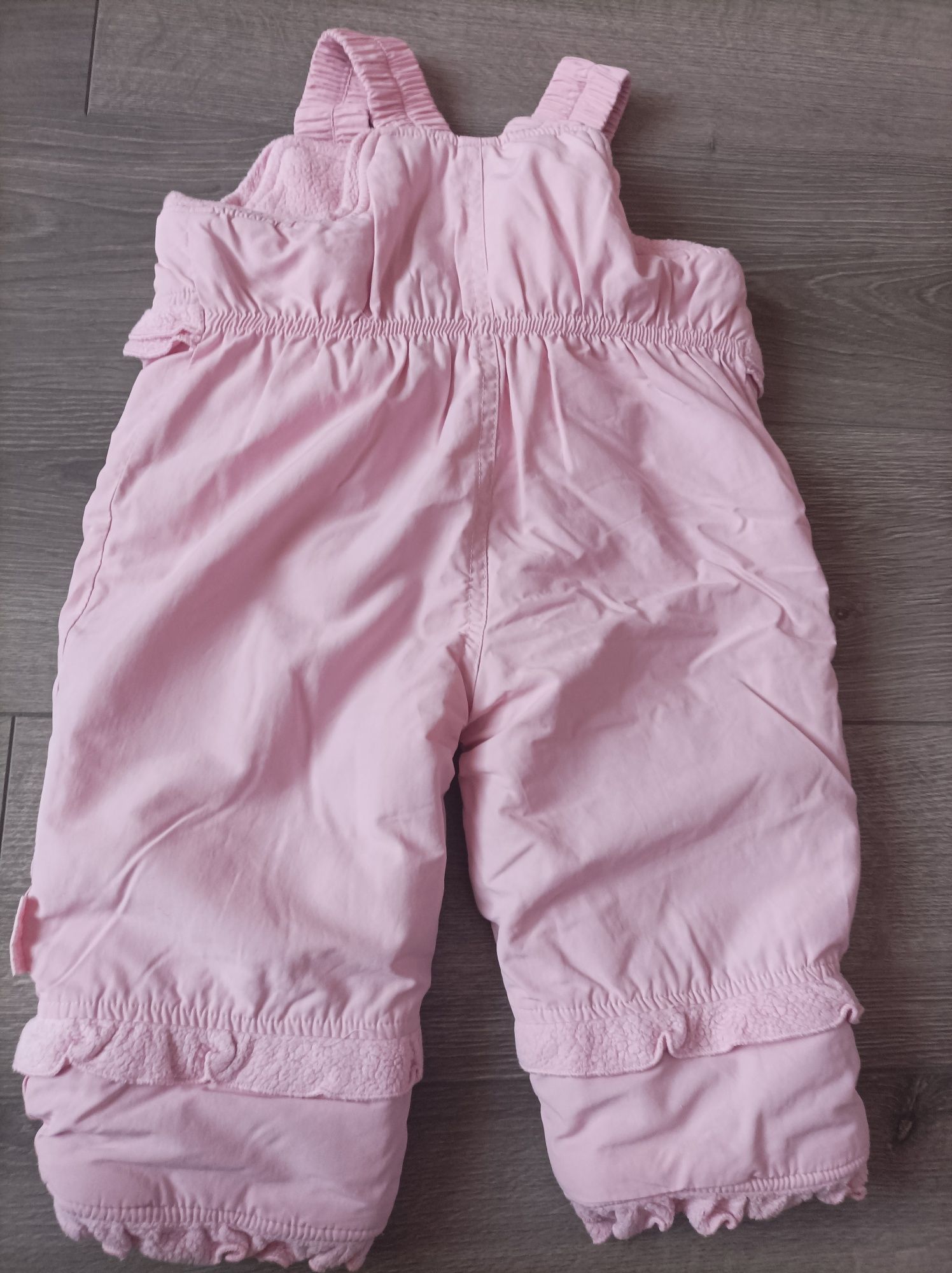 Spodnie na szelkach ocieplanie na zimę-roz. 68.