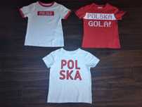 Koszulki. T-shirt. Zestaw 3 sztuk. Rozmiar 110/116.