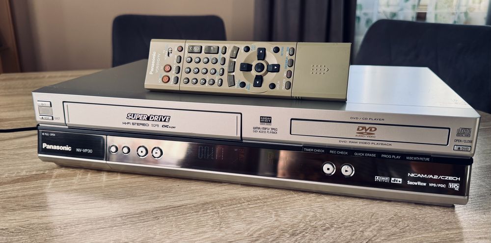 Panasonic NV-VP30 #Magnetowid VHS DVD #Combo #6HD #Hi-Fi Stereo #Pilot