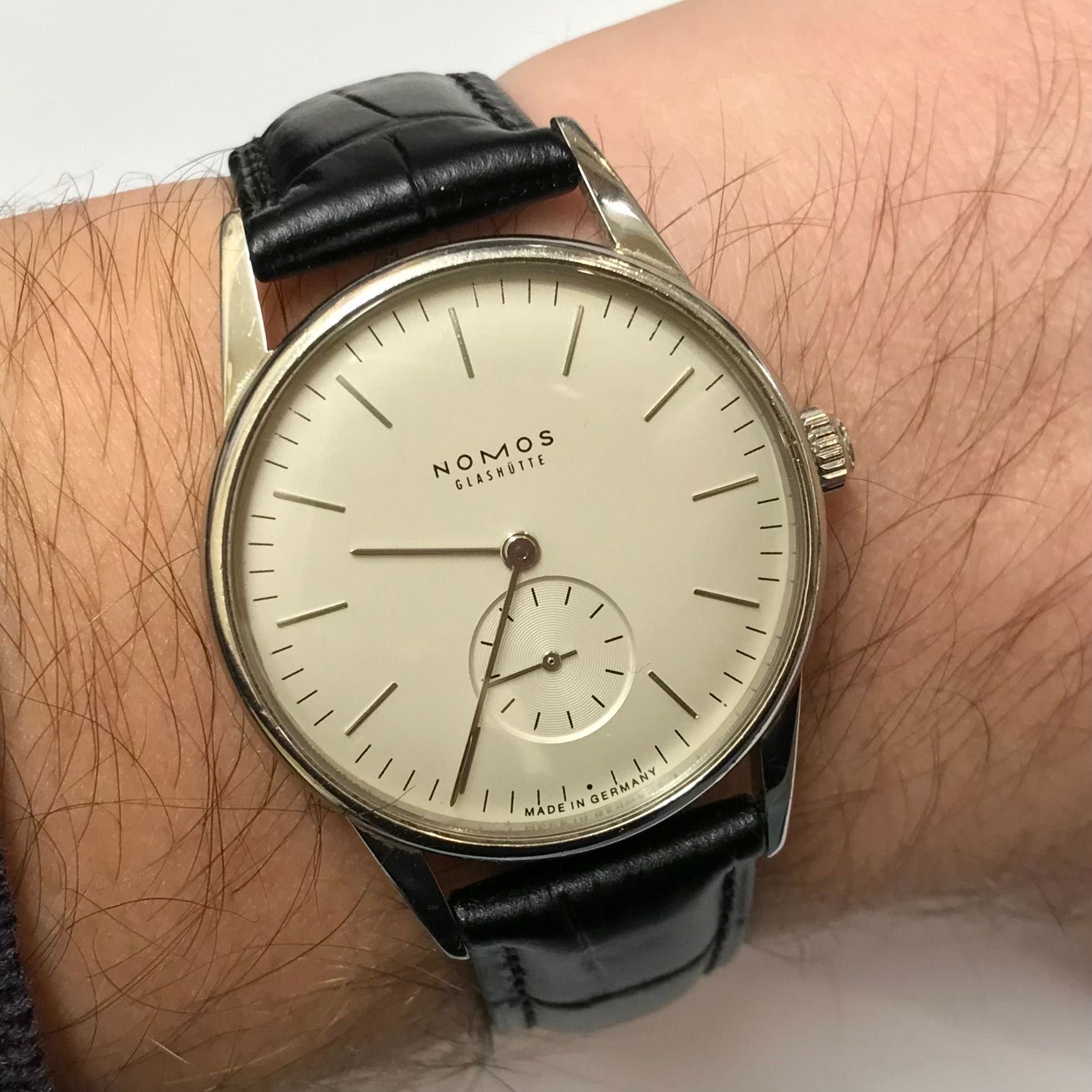 NOMOS Glashütte Orion 101 Zegarek męski KLASYCZNY jak NOWY 38mm MECHAN