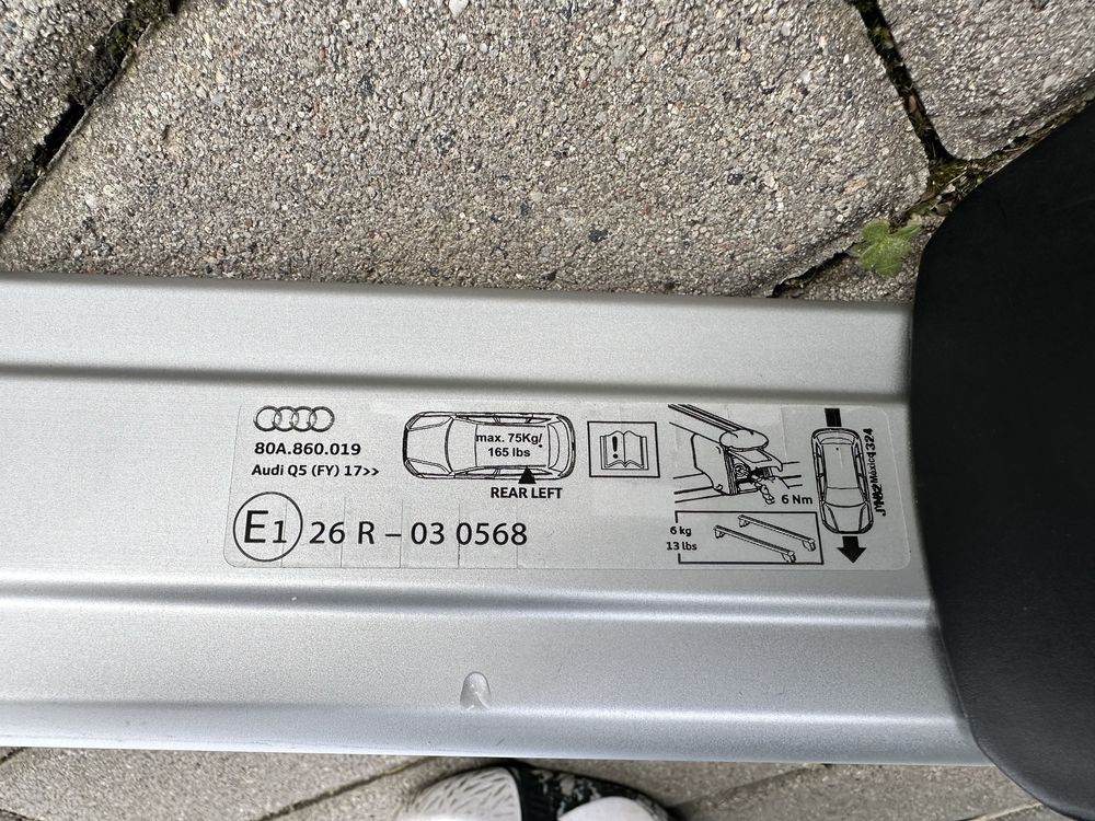 Nowe belki bagażnika dachowego  Oryginał Audi Q5 Tylko 800 zł!