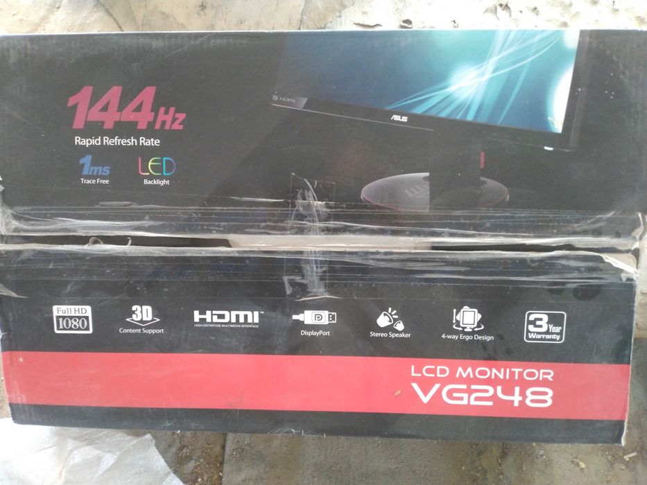 Монитор 24" игровой 3D Asus VG248 яркий 120 144 165 Гц