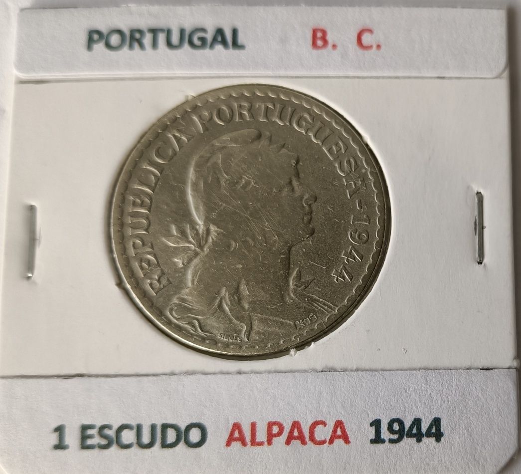Moedas Da 2ª  República Portuguesa  « 1 Escudo alpaca »