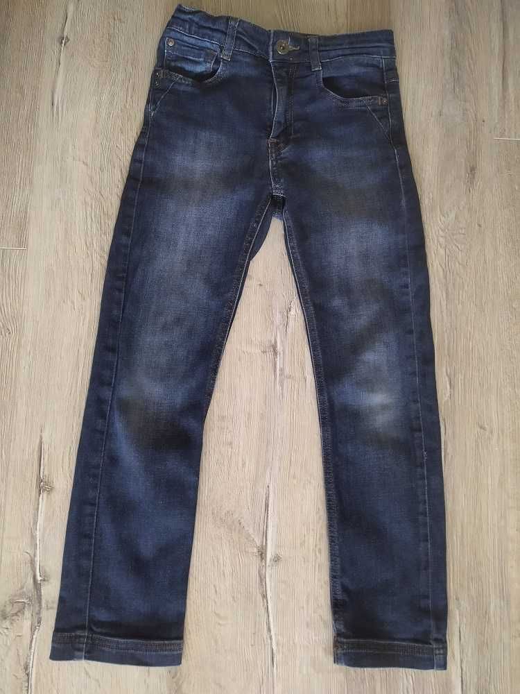 SPODNIE jeansy ENDO reg. w pasie r. 128 7-8 lat