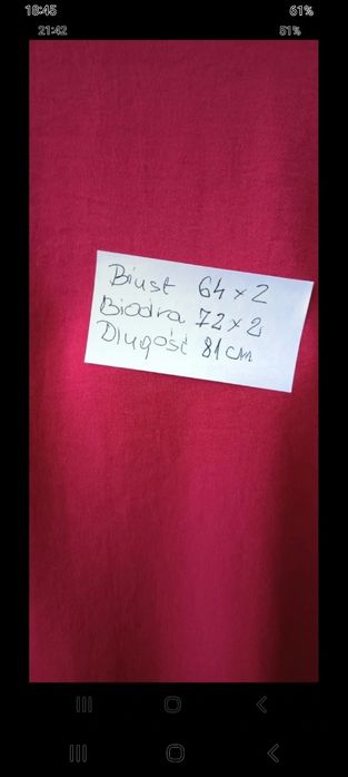 Duża tunika bordowa idealna na wigilie