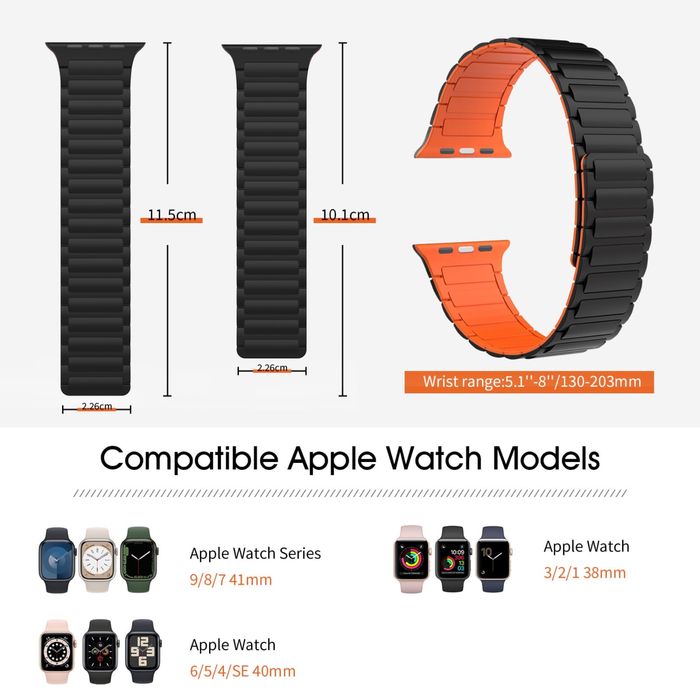 Magnetyczny pasek do Apple Watch 42/44/45 mm (P22)