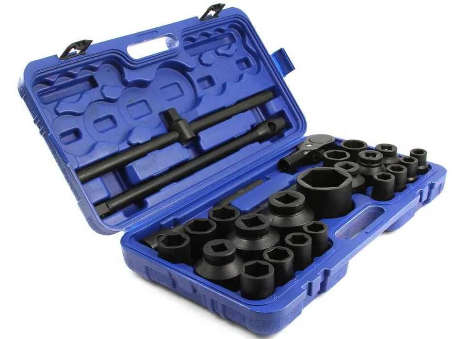 ZESTAW KLUCZE NASADOWE Udarowe3/4'' + 1" 6 - KĄTNE 26 Elementów