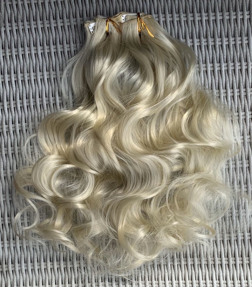 Premium Ultra włosy doczepiane, bardzo jasny blond,  ( 186 )