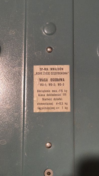 Waga osobowa łazienkowa INOWAG z czasów PRL
